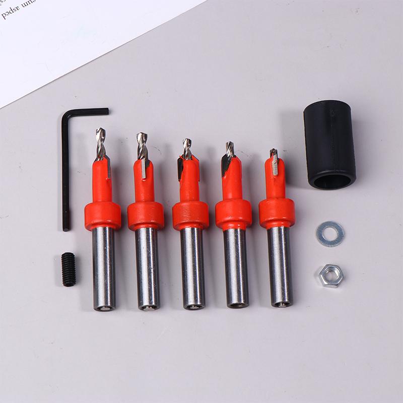 8Mm Woodworking Countersink Router Drill Bit Set Screw Extractor Router Bits Hole Punch Woodworking Tools For Wood Drilling