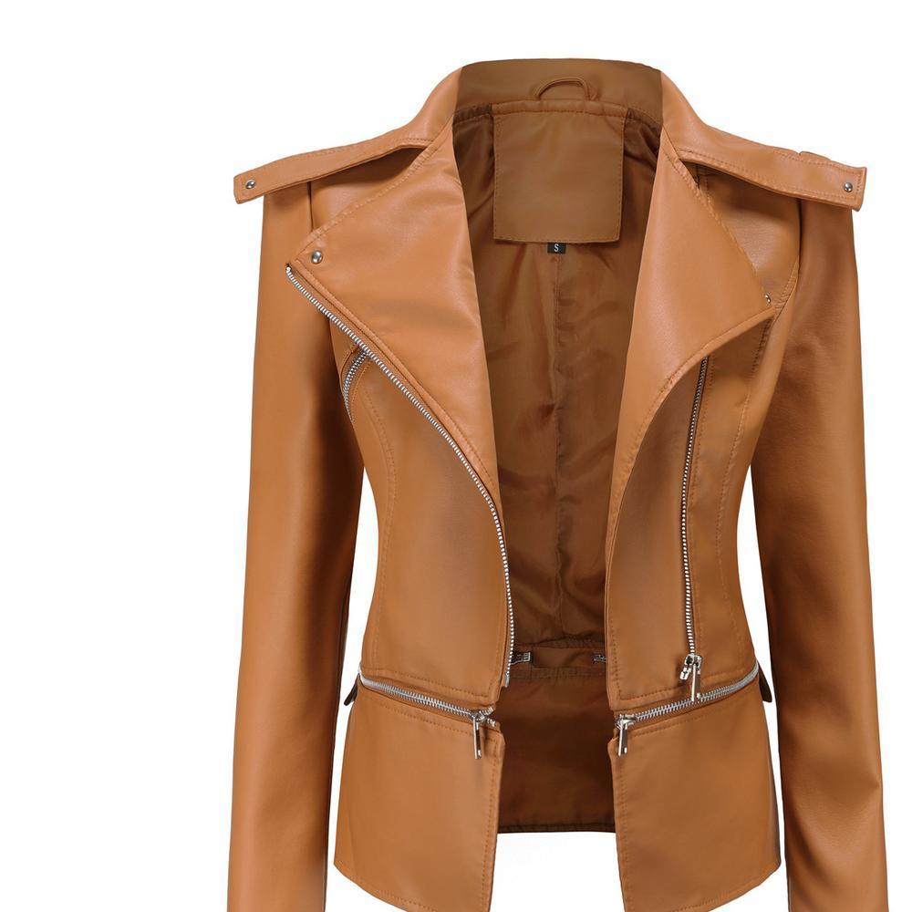 Women's New Leather Clothing  Detachable Spring and Autumn Outerwear  Women's Fashionable Casual Jacket