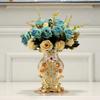 Gilt Frosted Porcelain Vase Vintage Advanced Ceramic Flower Vase For Room Study Hallway Home Wedding Decor
