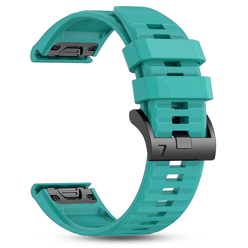 

26 мм 22 мм Быстросъемный ремешок для часов Garmin Forerunner 970 955 965 Ремешок Fenix 8 7X E 6 6X/Quatix/Descent/Tactix Силиконовый браслет 1pecs QuickFit 22mm