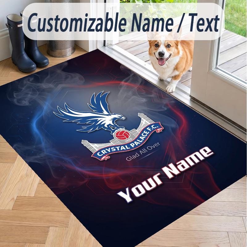 Custom Text Printed Rug Crystal Palace Non Slip Floor Carpet For Home Room Decor