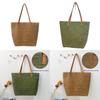 Woven Straw Tote Bag With Large Capacity For Beach And Casual Daily Use