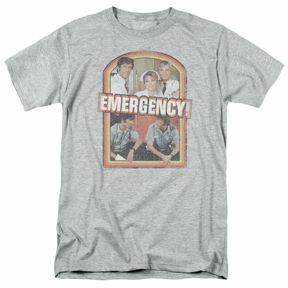 26 Emergency Retro Cast T Shirt Mens Licensed Classic TV Sport Grey Unisex T-Shirt M