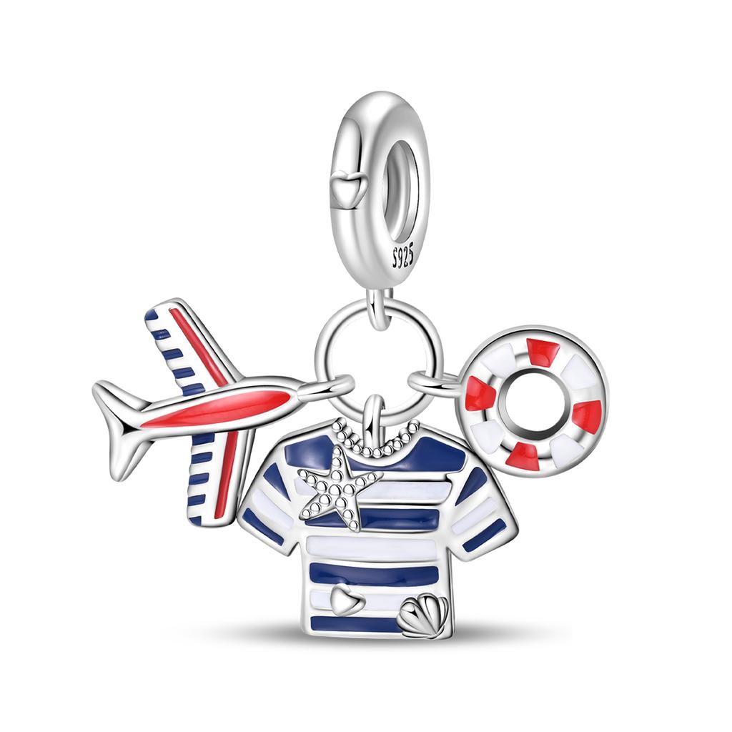 Copper Usa Eagle Banner Butterfly America Charms Beads Fit 3Mm Original Bracelets Diy Jewelry Souvenir Gift