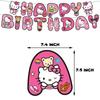 33pcs Hello Kitty Birthday Decorations Include Banners, Cake Toppers, Balloons