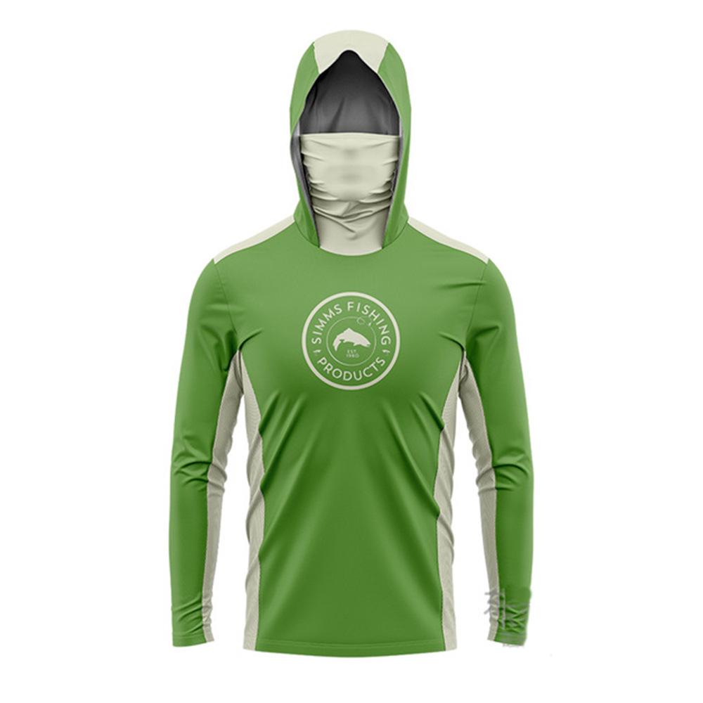 SIMMS 2024 Men's Hooded UV Protection Long Sleeve Fishing Shirt with Sun Protection Mask