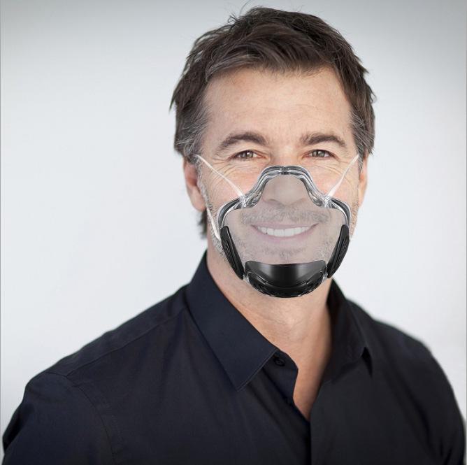 Ultra-čirá průhledná maska na rty: Třídimenzionální ochranný štít na obličej proti stříkající vodě