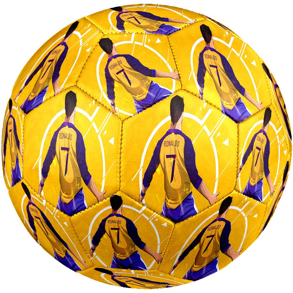 Pallone da Calcio Ronaldo Salto Dinamico Misura 5 Calcio Cucito a Macchina Allenamento Indoor/Outdoor e Partite Accessorio Calcio