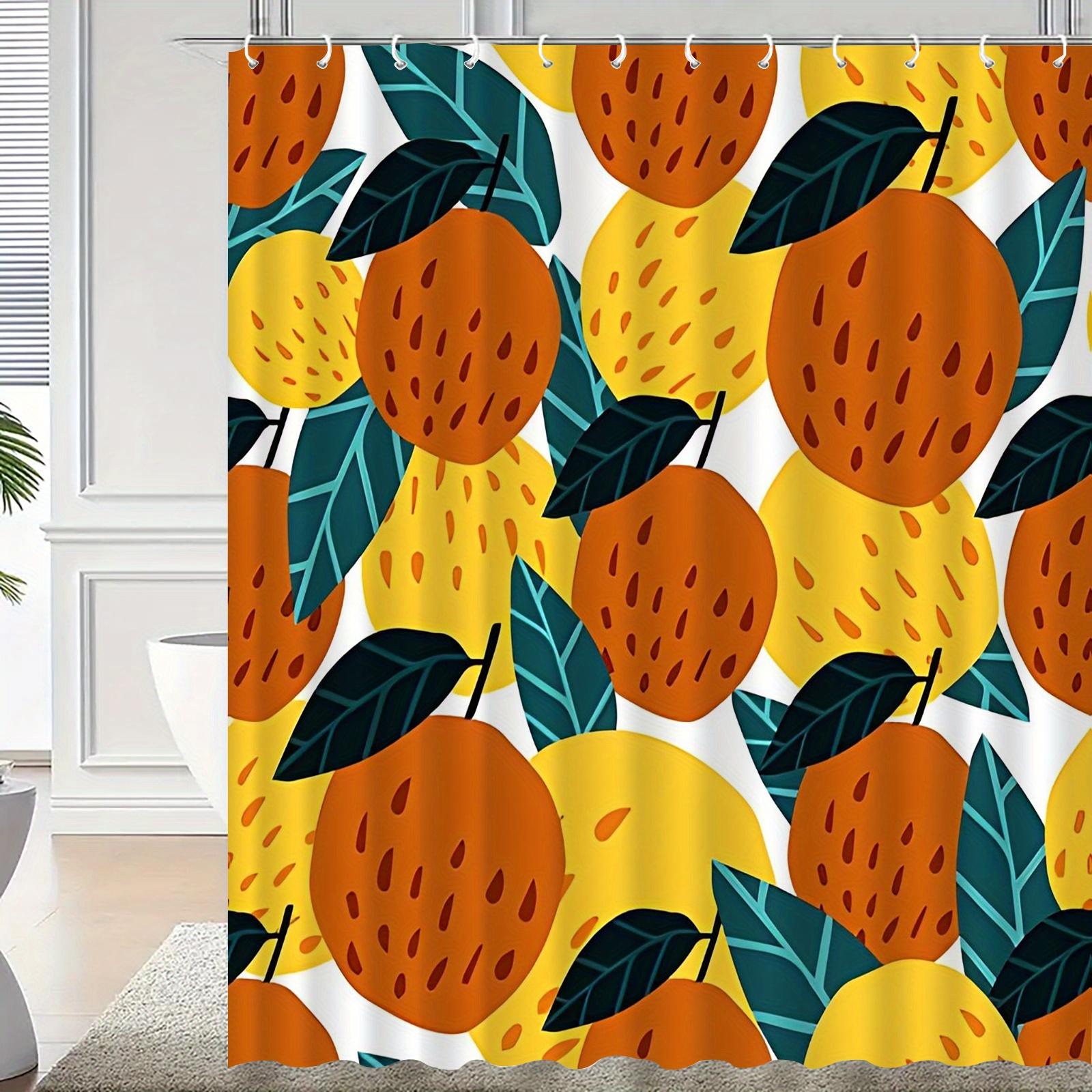 

Citrus Bliss Shower Curtain: Embrace The Vibrant Lemon Design, Soft Fabric, And Sunny Vibes For Your Bright Bathroom W60H190(CM)-1 Pcs