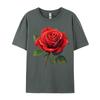Unisex Clothing Red Rose Tees Birthday Camisa Unisex Retro Funny Camisa Unisexs TShirts Funny Tops Tees Top Quality