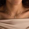 Minimalist Zircon Flower Chain Necklace for Women Niche Light Luxury Sparkling Rhinestones Tassel Necklace Choker Jewelry
