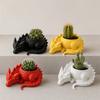 3D Printed Flower Pot, Fairy Tale Style Dragon-Shaped Planter with Breathable Design, Small Plant Container for Home Decor