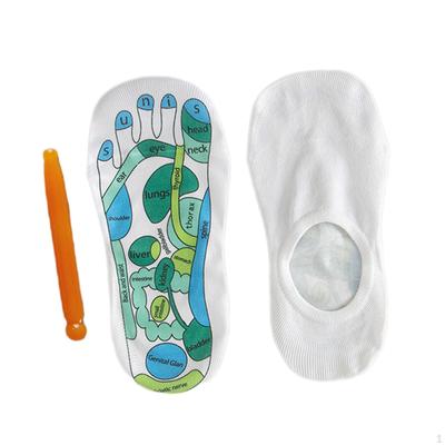 Acupressure Reflexology Socks Acupoint Illustration Socks,Soft,Comfortable SPA Sock with Massage