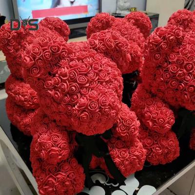 Blooming Bouquet 500Pcs PE Foam Rose Head Faux Flower for DIY Bear Doll Homen Decor