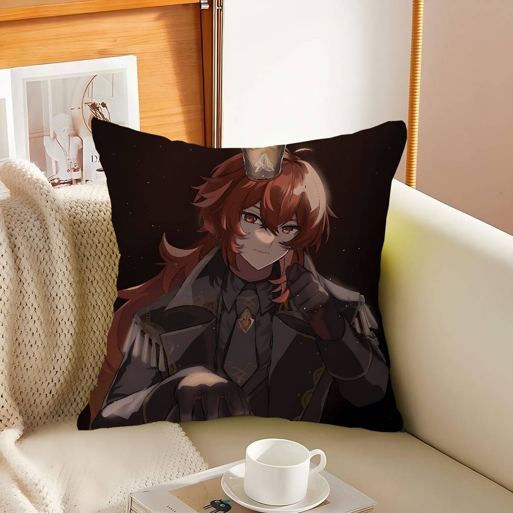 

Diluc R-ragnvindr GI Maple Design Cushion Cover Happy Autumn Harvest Decor Holiday Decorati Pillow Cover 16x16Inch