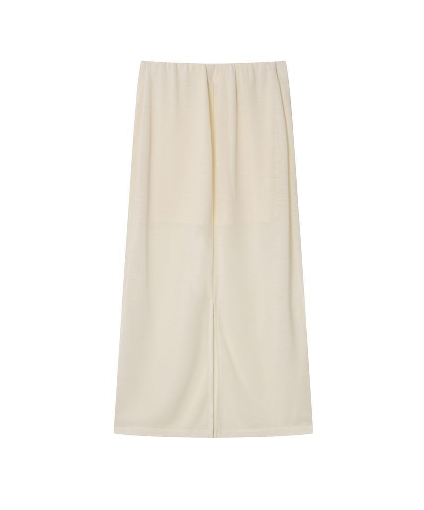 MARROT See-Through Elastic Skirt_Cream