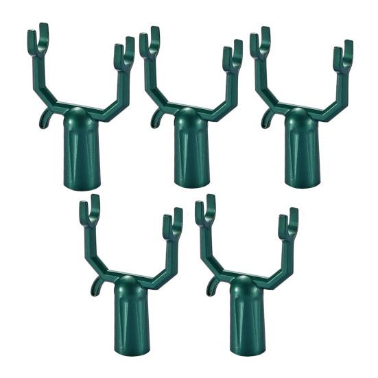 

5 шт. Крюк для одежды, штанга, вилка, сверхпрочный, из алюминиевого сплава, универсальная вешалка для одежды зелёный