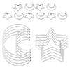 AEE4-Moon Star Dream Catcher Metal Hoop Rings Circle Macrame For DIY Craft Dream Catcher Making Home Wall Hanging Decoration
