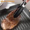 9'' Black Steel Silicone Food Clip With Silicone Rubber Grips