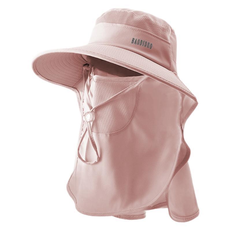 Sun Protection Cap With Neck Cover For Women Autumn Sun Shield Adjustable Wide Brim Fishing Hat