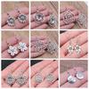 54 Styles Vintage Fashion Women Jewelry Flower Dangle Earring Drop Jewelry Accessories For Women Sunflower Rose Daisy Earrings