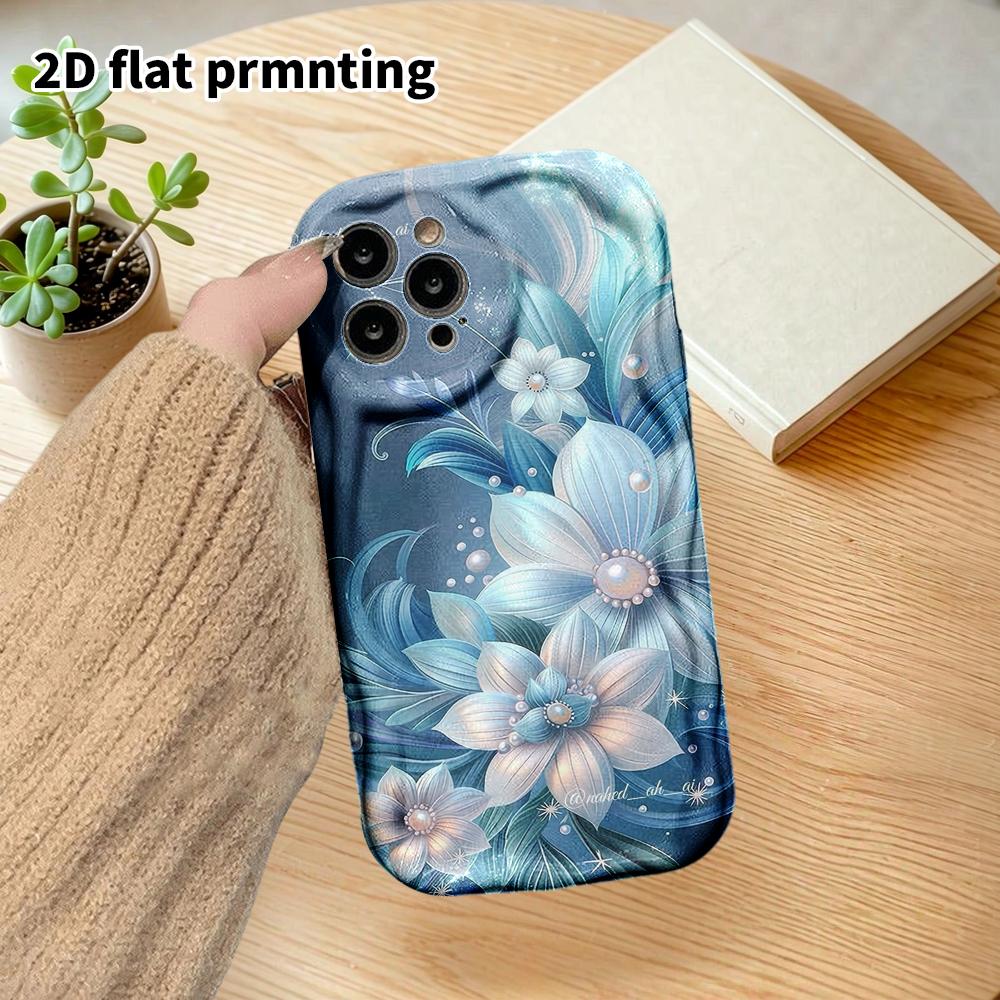 Phone Case: 2D flat design cases suitable for iPhone 18, 17, 16, 15, 14, 13 Pro, couple style, blue tone background, Christmas and Halloween gifts