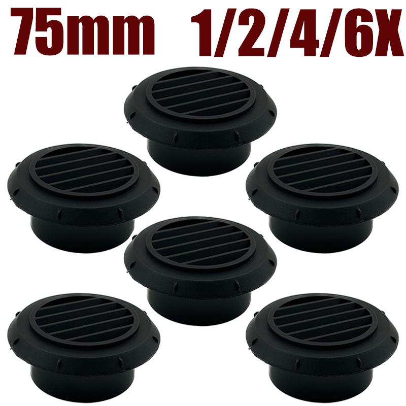 1/2/4/6X 75mm/2.95inch Warm Air Conditioner Vent Outlet Rotatable Round For Car Truck VAN Bus RV Camper Diesel Parking Heater