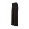 Women's Black Knit Loose Straight Leg Sport Pants KQ5362