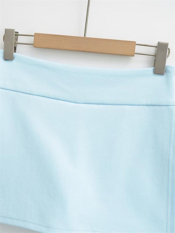 High-Waisted Grey A-Line Sports Skirt - Women's Spicy Vintage Side Split Yoga Running Skirt