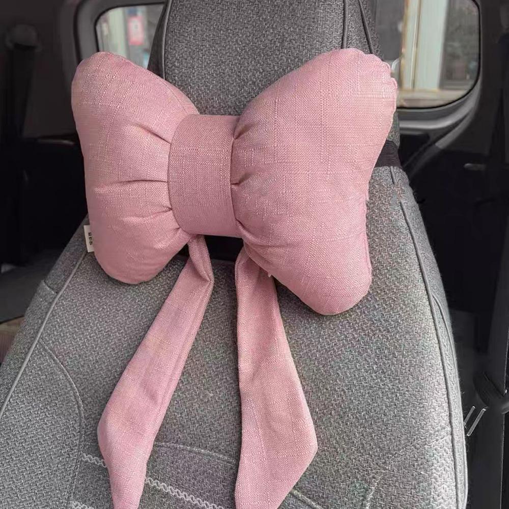 Universal Car Headrest Bowknot Neck Protection Pillow New Car Neck Pillow  Car Interior Accessories