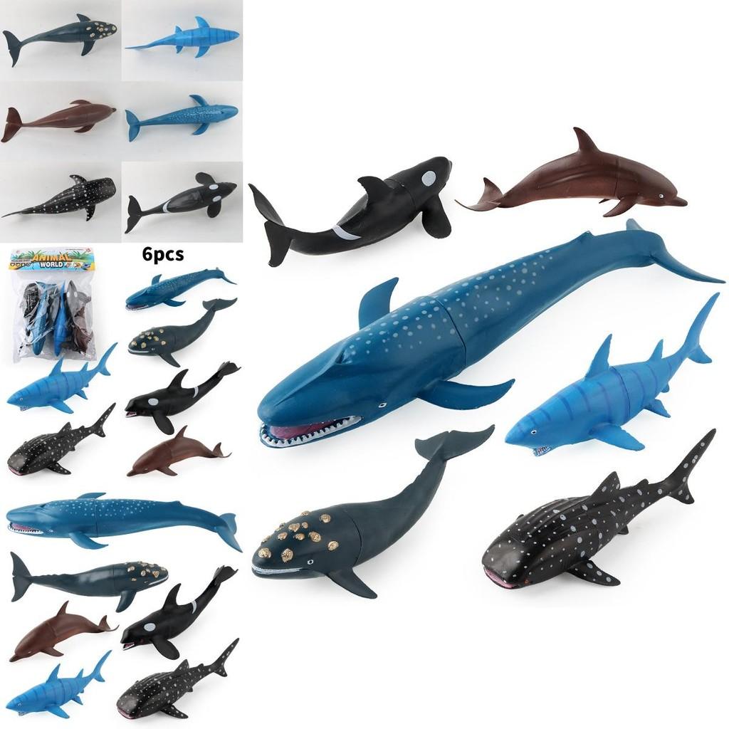 Childrens Marine Animal Model Set With Plastic Replicas For Educational Play