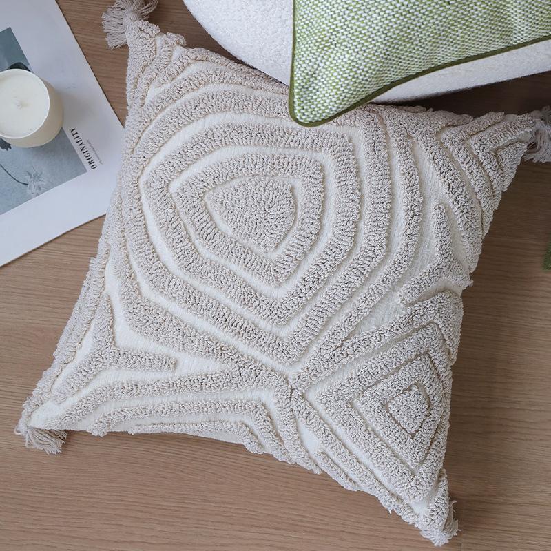 Cream Green Throw Pillow Back Pillow Sofa Cushion Model Room Hotel Bay Window Decoration Back Pillow