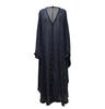 Women's Trendy Lace Patchwork Beaded Tie-Up Long Sleeve Cardigan Robe