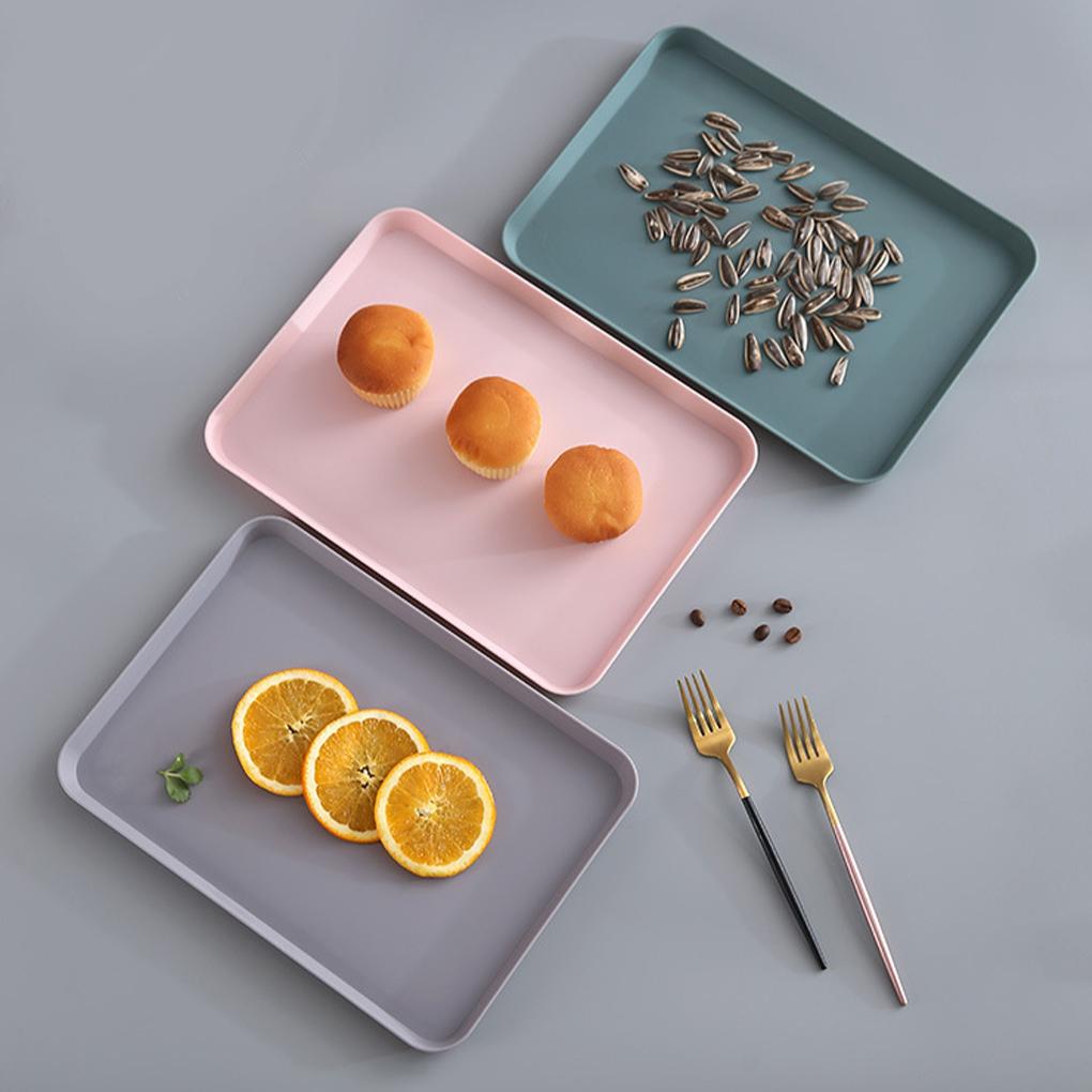 Plateau rectangulaire en plastique multifonctionnel pour diverses utilisations Plateau à thé rectangulaire en plastique Plateaux de cuisine