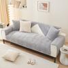 Thick Lambskin Winter Sofa Cushion Nordic Minimalist Style Plush Non-Slip Seat Cushions High-Grade Solid Color Sofa Towel