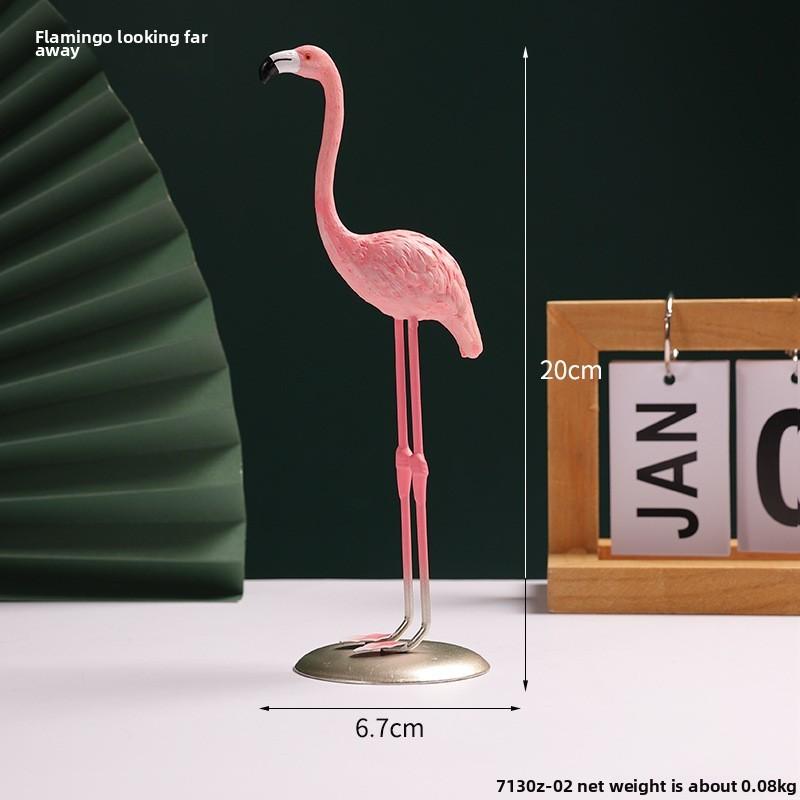Resin Art Flamingo Sculpture For Home Office Desk Decoration Gift For Colleagues