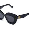 Loewe Sunglasses With Letter Logo Irregular Shape Unisex Sunglasses Black LW40127I01A