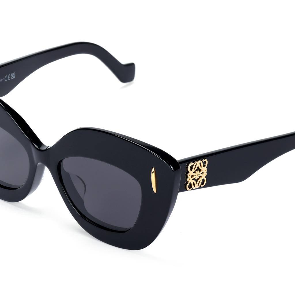 Loewe Sunglasses With Letter Logo Irregular Shape Unisex Sunglasses Black LW40127I01A
