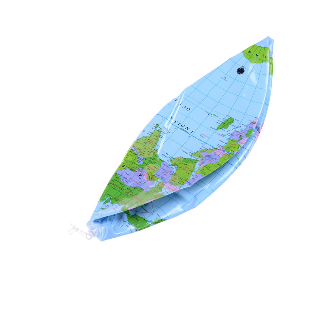 Pallone Gonfiabile Globo Terrestre 16" Atlante della Terra Palla Mappa Giocattolo di Geografia