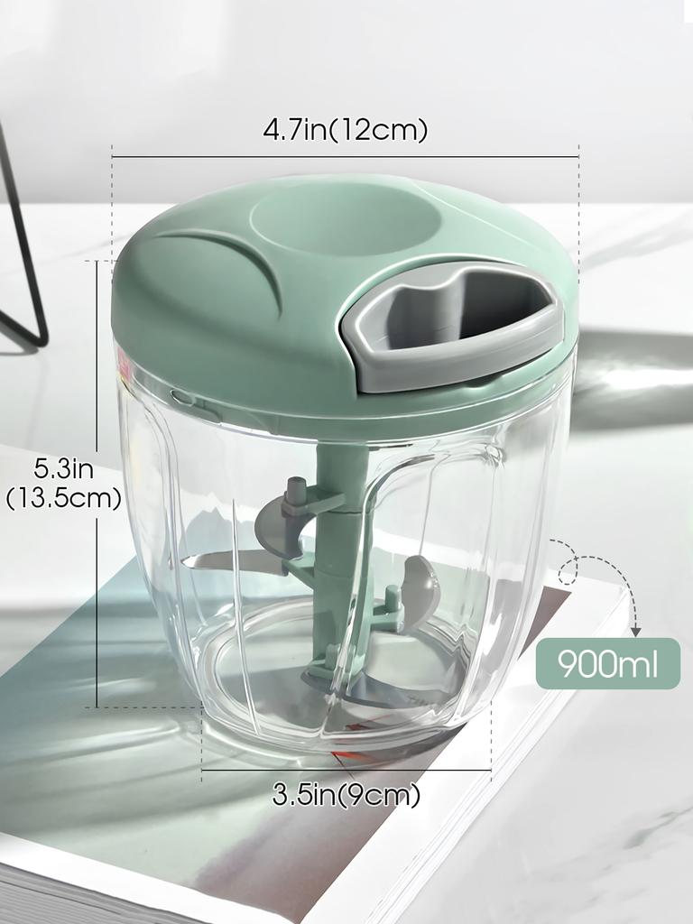 Home Kitchen Manual Ginger Grinder Garlic 500ml/900ml Mud Splasher Multifunctional Food Vegetable Cutter Handheld Meat Grinder