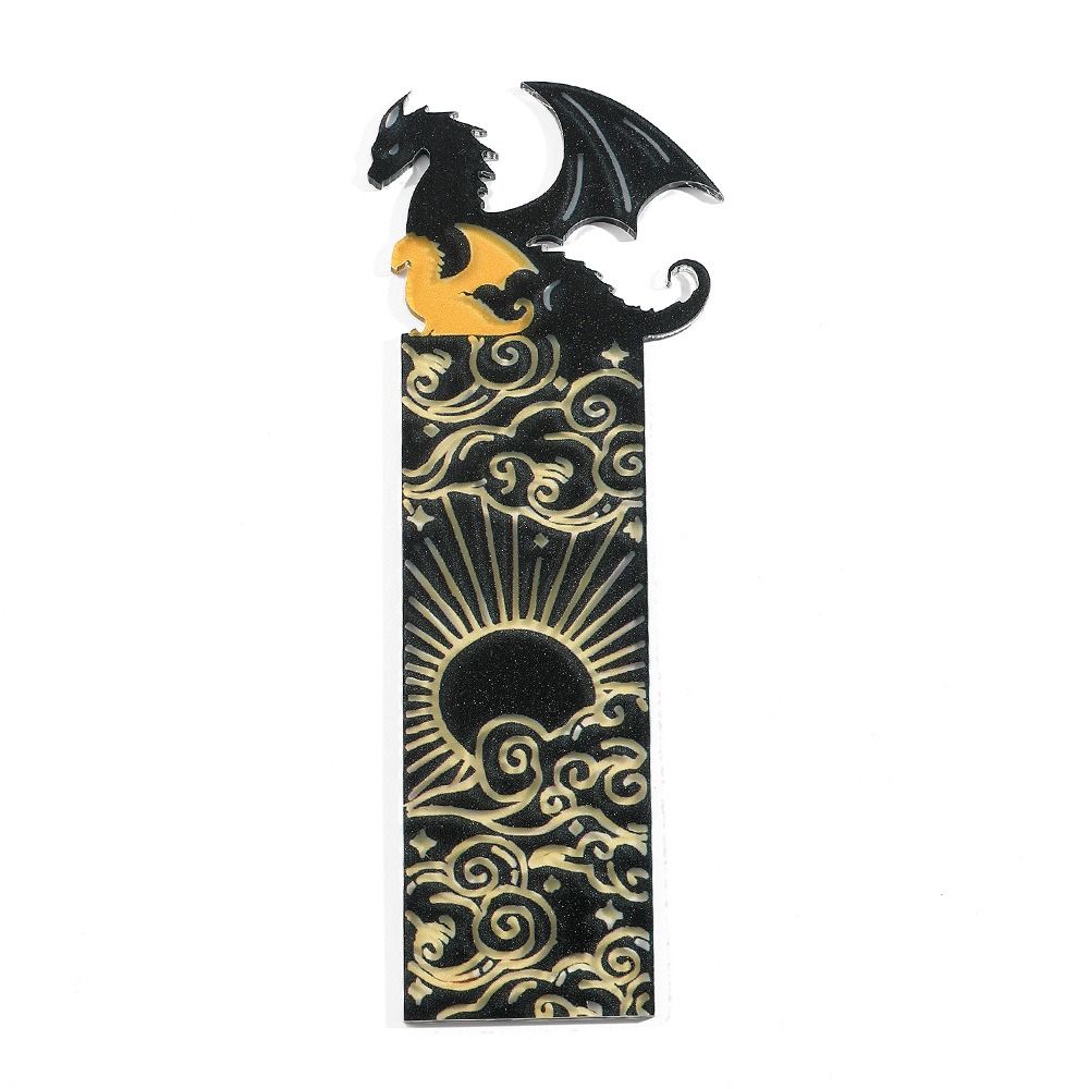 Transparency Black Dragon Book Mark Gothic Punk Reading Supplies Anime Book Tags Collection