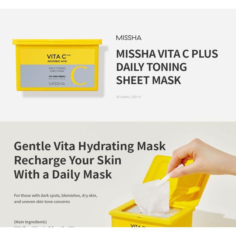 MISSHA Denní tonizující pleťová maska ​​Vita C Plus