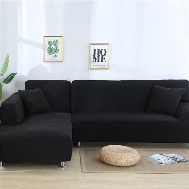 

Серые угловые чехлы для диванов для гостиной, эластичные чехлы для диванов из спандекса, эластичные чехлы для дивана L-образной формы, нужно купить 2 шт., чехлы для диванов Part B-B 90-140cm