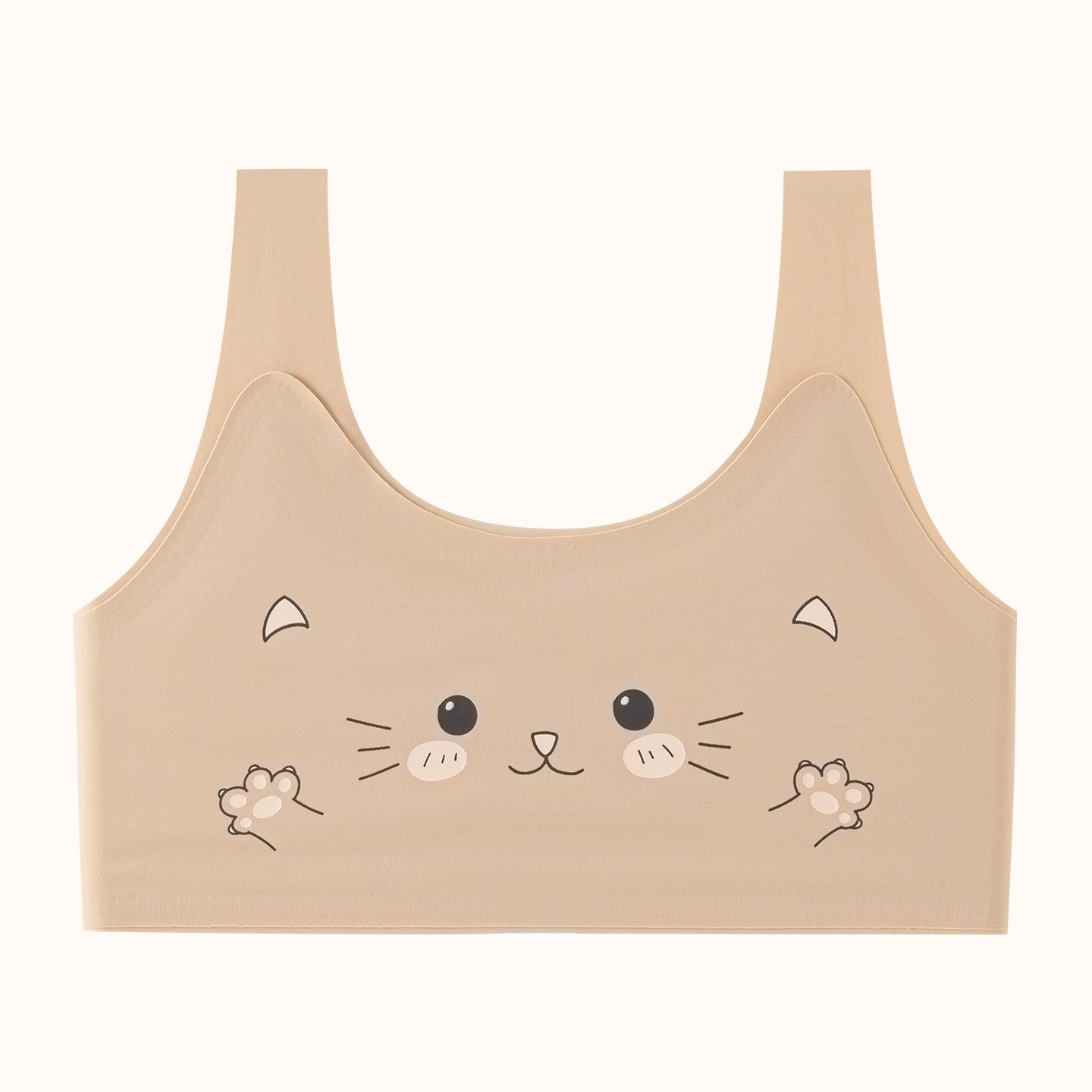 Girls Seamless Training Bra: Ages Primary to Junior High L (70-95 jin)