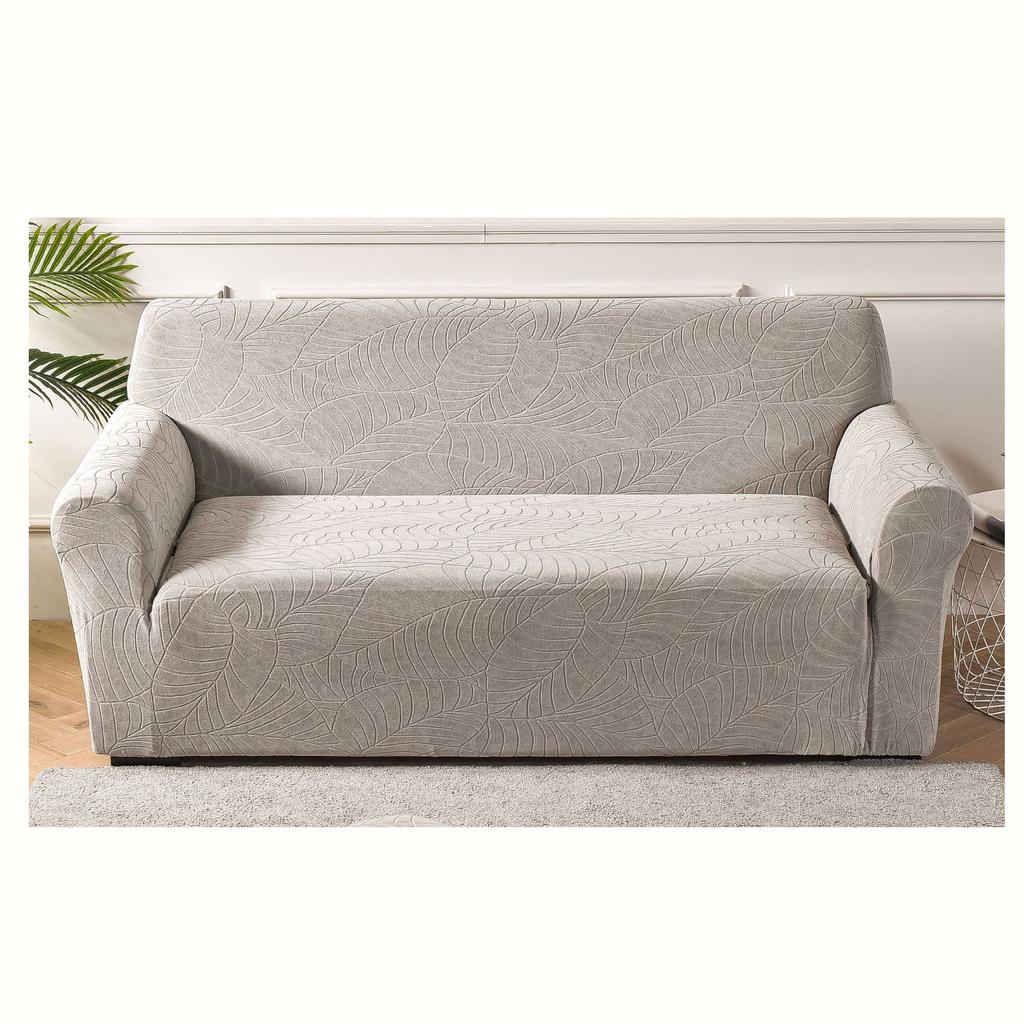 1pc Waterproof Jacquard Sofa Slipcover Elastic Non-slip Large Leaf Sofa Cover for Bedroom Office Living Room Home Decor