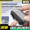 Electric Nails Cutter Trimmer Polisher Auto LED Light Nail Dust Collector Portable Rechargeable Safety Automatic Nail Clipper