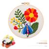 artcici Punch Needle Kit for Easy Embroidery Rug Hooking Set with Red Floral Insect Pattern Tools and Yarn Beginners (Dragonfly)