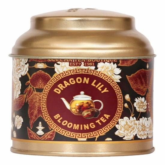 Sancha Tea Boutique, Dragon Lily Blooming Flower Tea, 5 Hand-Sewn Blooms, Ornamental Green  Jasmine, Imported from China