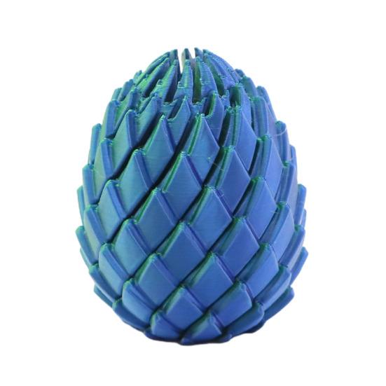 Twist Fidget Egg 3D Printed Spiral Fidget Dragon Egg Smooth Rotating Stress Relief Desk Toy Unique Easter Basket Stuffers for Adults Relaxation