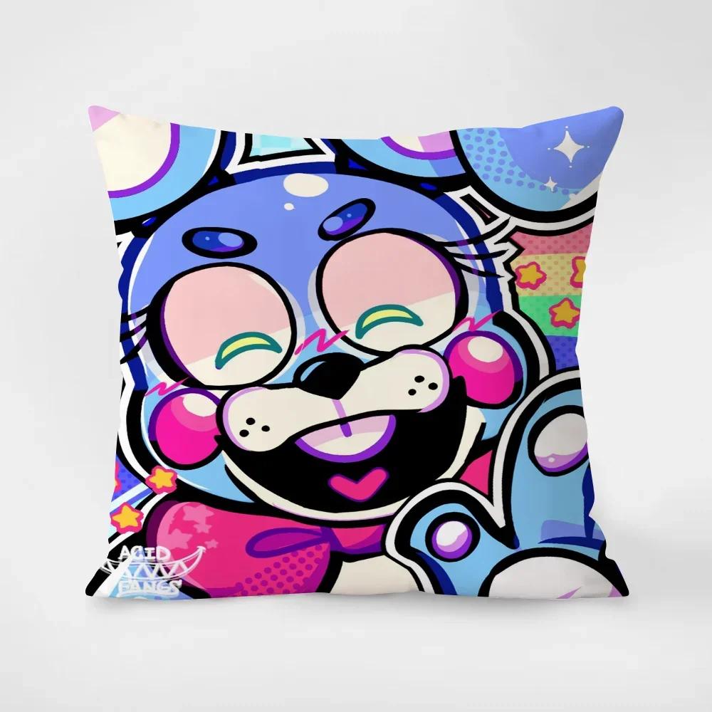 Fnafs Case for Pillow Cover Cushions Pillowcase _ Chair Cushion Lounge Chairs Decorative Pillowcases Duple Printingz,(4) 30x30cm